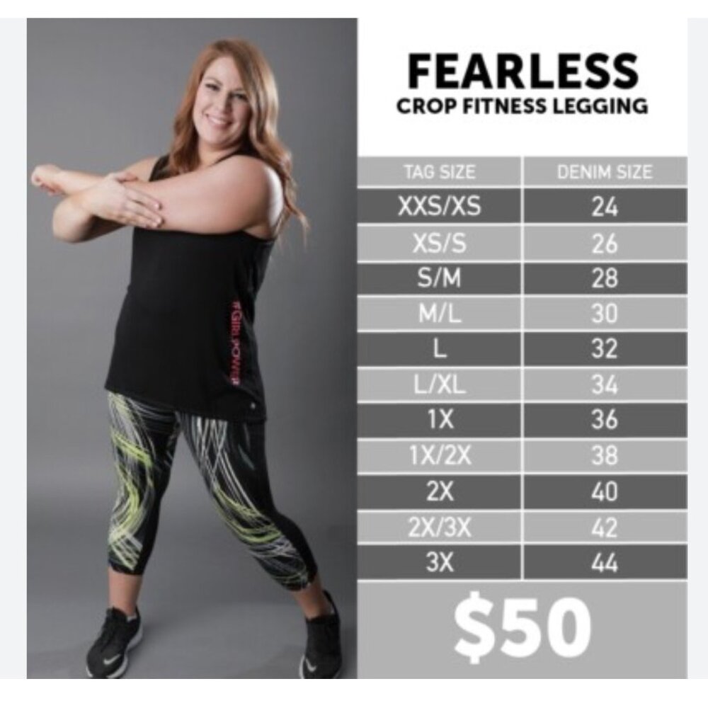 Lularoe RISE Fearless Capris 1X NWT - Picture 6 of 6